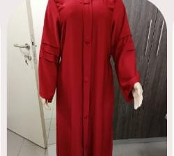 Crimson Button Abaya